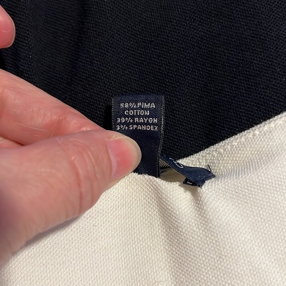 Lands End Sleeveless White & Blue Below The Knee J25 - Picture 4 of 4